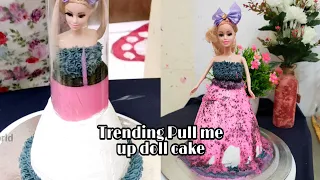 Trending pull me up doll cake / Barbie cake / *Giveaway winner announcement*