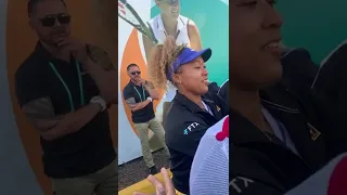 My son asking Naomi Osaka to hit with him 😂🤣💕💗🎾