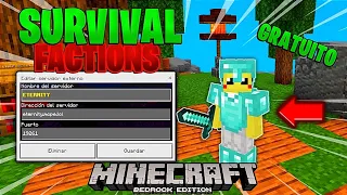 NUEVO SERVIDOR SURVIVAL FACTIONS COMPLETO Para Minecraft Bedrock 1.20