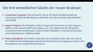 Global Health Talk 2021 – Vormittags-Session „Gemeinsam in die Zukunft: Die neue Strategie des Hub"