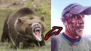 Unbelievable bear attacks & interactions Cought on camera || Black bear attack on man 2021