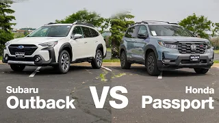 2024 Subaru Outback vs 2023 Honda Passport TrailSport | Comparison