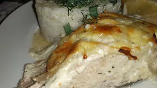 Сочная и нежная рыба в духовке!!!Кета под сыром и луком!!!Такой маринад подойдёт к любой рыбе!!!