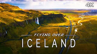 Flying over Iceland: Nature Scenery with Ambient Music (4K UHD Drone Film)