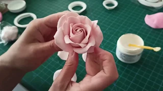 Soğuk Porselen Gül Yapımı - Cold Porcelain Rose Tutorial