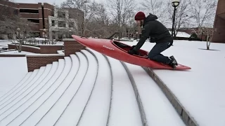 Snow Kayaking Madness! | As Seen on "People are Awesome!"