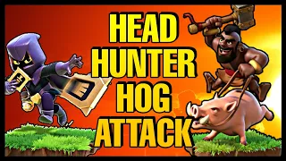 Triple H Attack 😂 (HeadHunter + Hog) | ⭐⭐⭐ Head Hunter Coc Attack for Th8, Th9, Th10, Th11