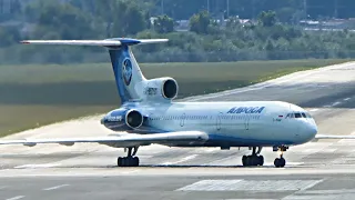 Ту-154 Пилот почти уронил самолет на полосу. Посадка с перегрузкой в 2 раза.