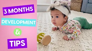 3 Month Old Baby Developmental Milestones *LIVE EXAMPLES* Fine Motor, Gross Motor, Cognitive, & More