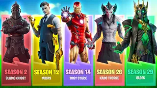 Evolution of Fortnite Tier 100 Battle Pass Skins (Chapter 1 Season 1 - Chapter 5 Season 2)