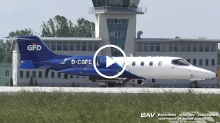 Bombardier Learjet 36A - GFD D-CGFE - takeoff at Poznań-Krzesiny Air Base [NTM2018]
