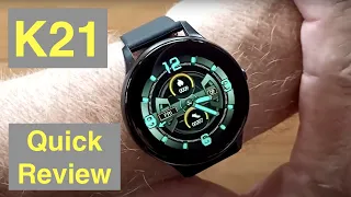 FINOW K21 Body Temperature Blood Pressure IP67 Waterproof Health Fitness Smartwatch: Quick Overview