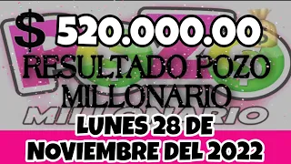 RESULTADO POZO MILLONARIO SORTEO #1008 DEL LUNES 28 DE NOVIEMBRE DEL 2022 /LOTERÍA DE ECUADOR/