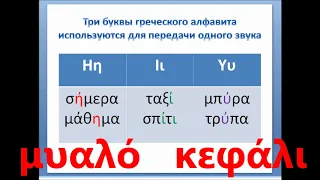 Греческий язык с Альбиной. Урок 3. Часть 2. Пять вариантов записи звука "И"
