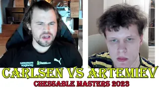 AMAZING BISHOP!! Vladislav Artemiev vs Magnus Carlsen || Chessable Masters 2023 - R2