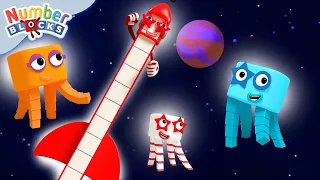 Numberblock 10 Blasts Off to Space! 🪐✨ | Learn to Count to 10 | Space Compilation 🪐@Numberblocks