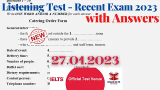 IELTS Listening Actual Test 2023 with Answers | 27.01.2023