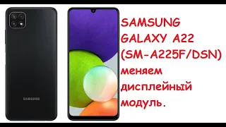 Разборка и замена дисплея на Samsung GALAXY A22 (SM-A225F/DSN).