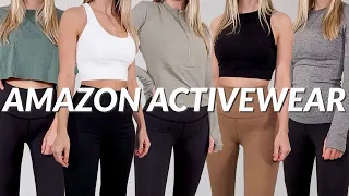 MASSIVE AMAZON ACTIVEWEAR TRY-ON HAUL | lululemon, gymshark & alo yoga dupes!