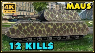 World of Tanks | Maus - 12 Kills - 10,7K Damage - 1 VS 6 Gameplay