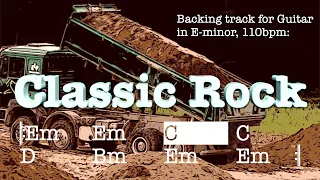 Classic Rock, Rock backing track for Guitar in E minor, 110 bpm. Play along and enjoy!