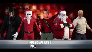 Santa vs Krampus vs Jack Skellington vs Kevin vs Ralphie Xmas Title Tables Match MO34 2023 WWE2k PPV