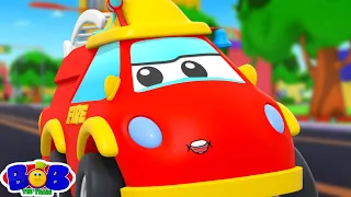 Wheels On The Firetruck, Emergency Vehicles for Kids, Car Cartoon Videos by Bob The Train