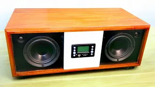 How to make Bluetooth Speaker, 260 Watts RMS, Deep Bass - DIY Build