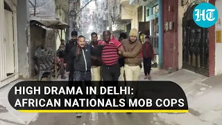 Delhi: 200 African nationals attack after police detain Nigerians for overstaying | Watch