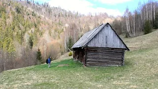 Great-grandfather's hut in the forest. Nobody lived there for half a century. Bushcraft shelter.