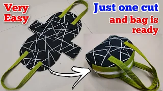 ⭐Fast & Easy - Just one cut and mini handbag is ready | Bag cutting and stitching/ purse/ coin pouch