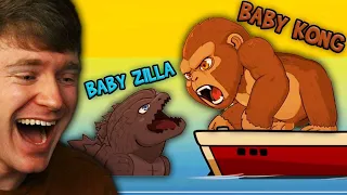 Reacting to BABY GODZILLA vs BABY KING KONG