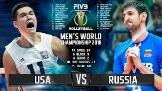 USA vs. Russia | Highlights | Final 6 Mens World Championship 2018