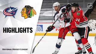 Blue Jackets @ Blackhawks 2/13/21 | NHL Highlights