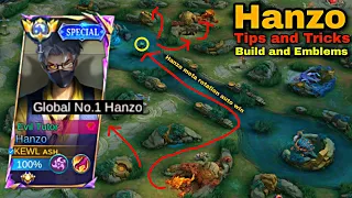 TOP GLOBAL HANZO ROTATION AUTO WINSTREAK (hanzo best build and emblem 2024) - MLBB