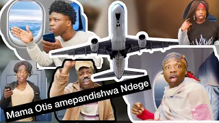 FIRST FLIGHT/mama otis amepandishwa ndege/baba otis/Akoth