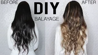 HOW TO: DIY BALAYAGE+OMBRE HAIR TUTORIAL AT HOME - FROM DARK TO BLONDE