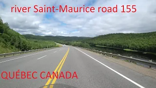 MOTORCYCLE ► 4K Rivière / river Saint-Maurice Route / road 155 QUÉBEC CANADA (2022-08-12)