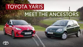 Toyota Yaris 2000 and Yaris Hybrid 2021 - meet the ancestors