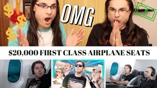 $20,000 FIRST CLASS AIRPLANE SEATS I SHANE DAWSON I OUR REACTION! // TWIN WORLD