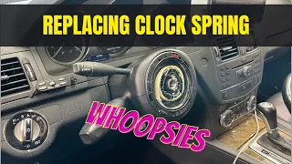 Replacing Clock Spring on Mercedes - Steering Wheel buttons didn't work