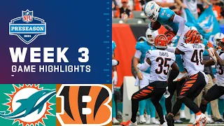 Miami Dolphins vs. Cincinnati Bengals | Preseason Week 3 2021 NFL Game Highlights