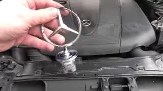 Mercedes Benz star hood emblem removal and installation with EasyGreenTool C Class W203 W204 W205