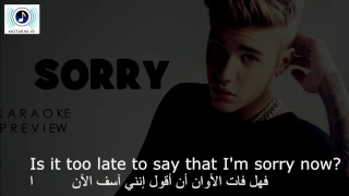 Justin Bieber - Sorry (Lyric Video) مترجمة