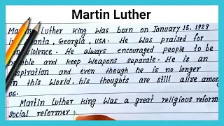 how to write essay on Martin Luther | write English essay on Martin Luther | simple english essay