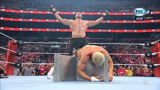 Brock Lesnar Enloquece y Ataca brutalmente a Cody Rhodes WM 39 - WWE Raw Español Latino: 03/04/2023