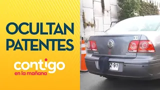 CON TELAS Y CARTÓN: Conductores son sorprendidos ocultando sus patentes - Contigo en la Mañana