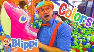 Blippi Learns Colors at the Indoor Play Place (LOL Kids Club) | Blippi Full Episodes | Blippi Toys