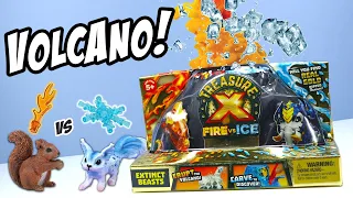 Treasure X Fire vs Ice Volcano - What did I Erupt? Moose Toys