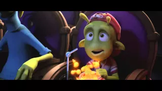 (Slow Motion) Planet 51 - Funny kid with popcorn
